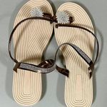 Beige Tan Brown Star Strappy Diamond Diamonds Flip Photo 0