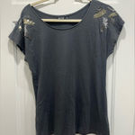 Apt. 9  Charcoal Sequin Accent Women's Tee Photo 0