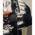 Cejon Knitted Black & White Pearl Detail Blanket Knit Warm Scarf Women Photo 8