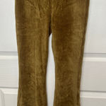 Aerie  Groove On Gold Ribbed High Waisted Velour Flare Pant Gold Small‎ Short Photo 0
