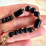 Monet black and gold tone bracelet Photo 5
