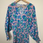 Rhode Resort Anya Smocked Mini Dress Womens Size Medium Blue Photo 2