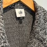 CAbi  Black & White Double Breasted Long Length Agent Jacket - size Medium Photo 6