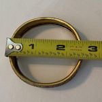 VTG Brass Hinged Floral Embossed Metal Bracelet Gold Beautiful Condition Photo 9