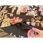 CHAPS Floral Linen Cotton Skirt Midi Lined Cottagecore Flowy Peasant Prairie Photo 6