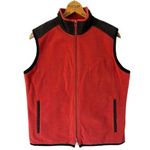 Hanna Andersson Dark Orange Fleece Full Zip Womens Vest Size Medium Photo 0