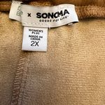 Sonoma Denise Bidot Faux Leather Straight Leg Pants In Coffee Size 2X Photo 1