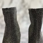 Sol Sana  Shimmer Sock Booties Black Silver Metallic 36/5.5 Glam Block Heel Chic Photo 6