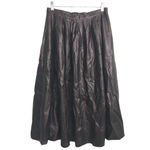 Yumi Kim  Berry Blast Skirt Midi Black Vegan Leather Pockets M New Photo 1