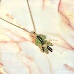 Betsey Johnson  green and black rhinestone fish pendant necklace Photo 4