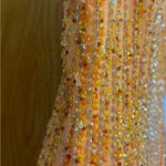 Orange Beaded Maxi Dress Size M Photo 5