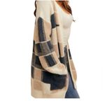 Hem & Thread  Eyelash Cardigan. Size Large. Checkered Motif Photo 2