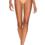 HAIGHT. Crepe Highleg Hotpant Bikini Bottoms in Satu Medium New Womens Swim Tan Photo 0