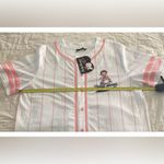 Betty Boop Shirt Womens L Baseball Jersey Novelty Button Down Uniform Top Retro Photo 5