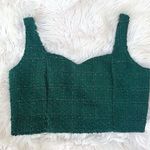 Abercrombie & Fitch NWOT Green Tweed Crop Top Photo 7
