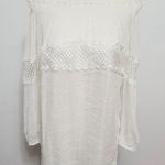 Cal Style white rayon blend guaze off shoulder blouse size medium Photo 0