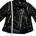 ZARA Double Faced Jacket Black Moto Style Buckles Zippers Large 6318/226/800 Photo 6