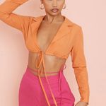 Pretty Little Thing  Linen Tie Waist Floaty Shorts Photo 1