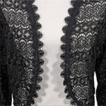 Boutique Sharon Kahala HI Lace Design Shrug EUC $229 Size XL WF140 Black Photo 4