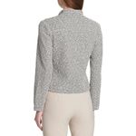 Calvin Klein New! Textured Knit Flyaway Jacket Blazer Open-Front Zip-Pockets LRG Photo 1