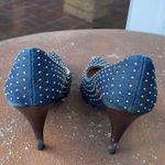 Nordstrom Dani black denim studded heels  Photo 4