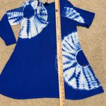 Beldini Tie Dye Tunic Top Rhinestone‎ Embellished Long Sleeve Blue M NEW Size M Photo 9