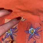 Anvil newport rhode island floral embroidered orange tee shirt Photo 2