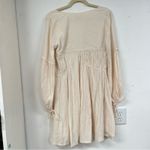 Sancia Anita Cream Silk Boho Babydoll Dress Mini Womens S V Neck Cottage Core Photo 7