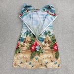 VTG KYs Hawaiian Dress Womens S Tropical Floral Beach Sleeveless Mini Sundress Green Photo 3