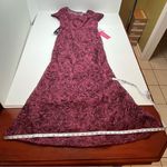 JS Collections Merlot Burgundy Red Jolene Soutache Mesh Maxi Dress Size 6 NEW Photo 11