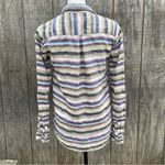 Quiksilver  Blouse Womens Linen Half Button Up Loose Fit Shirt Size XS Photo 4