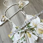 Charlie Holiday Tank Top lemon print open tie front womens White (size 4) summer Photo 2