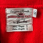 Vintage ‘70s Barclay Red & Black Double Knit V Photo 6