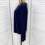 Victoria's Secret Victoria’s Secret Velour Crossover Split Back Pullover Sweatshirt Blue Medium Photo 2