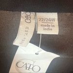 Cato Sheer Black Embroidered Kimono Photo 7