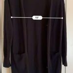 Nordstrom Signature Cotton and Cashmere Long Black Cardigan size XS Photo 6