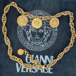 Versace   -RRRE- HRD TO FIND Gold Rope Chain Necklace with Medallions Crystals. Photo 0