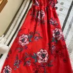 Band of Gypsies Red Floral Maxi Dress Photo 1