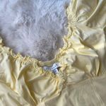 Topshop  Milkmaid Short Puff Sleeve Spring Pastel Yellow Top NWT Photo 4