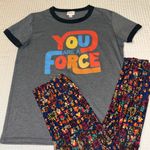 LuLaRoe OS One Size Leggings Colorful Abstract Print Navy Blue Orange Pink Photo 12