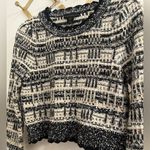 House Of Harlow 1960 Scalloped Hem Knit Sweater Small Black Photo 2