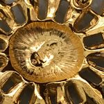 Napier Rhinestone Flower Brooch Gold Tone Signed Photo 4