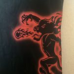 FINAL MARKDOWN Alstyle Black and Red fireball Short Sleeve Tee large Photo 2