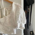 Showpo . White Gimili Eyelet Puff Shoulder Crop Top Photo 1