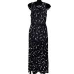 90s VTG Molly Malloy Sleeveless Floral Maxi Black Dress With Cover Women’s 12 Photo 8