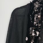 Alberto Makali Women's Black Sequin Asymmetrical Vintage 90s Cardigan Size XL Photo 6