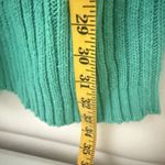 Newport News  Long Collared Button Sweater Kelly Green Ramie Coastal Tunic Large Photo 4