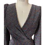 Ronny Kobo Pleated Rainbow Metallic Mini Party Dress Size XS X Photo 5