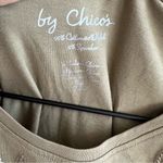 Chico's Chico’s by Chico’s Army Green Shirt Embroidered Medium - Size 1 Photo 3