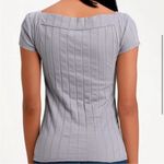 Free People We the Free Ahoy Ribbed Tee T-Shirt Lilac Size XS Photo 3